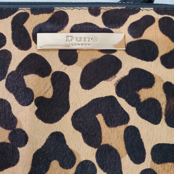 Dune London Wallet Wristlet, Leopard Print, Calf Hair, Strap, Gold Hardware - Picture 10 of 10